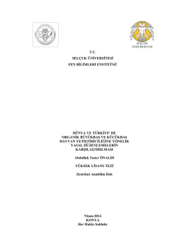 de organik b&uuml;y&uuml;kbaş ve k&uuml;&ccedil;&uuml;kbaş hayvan