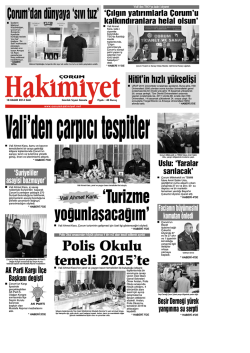 (18 kas\375m.qxd) - &Ccedil;orum Hakimiyet Gazetesi