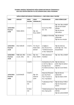 Sağlık Hizmetleri MYO - Medipol Üniversitesi