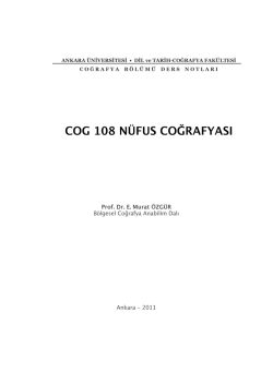 n&uuml;fus coğrafyası - Coğrafya Bilim