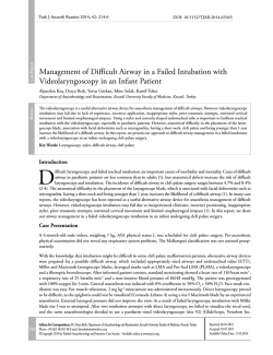 Management of Difficult Airway in a Failed Intubation