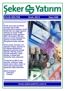 Aylık Bülten - Şeker Yatırım