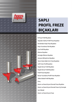 SAPLI PROFİL FREZE BI&Ccedil;AKLARI