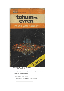 Erich Von Daniken – Tohum ve Evren