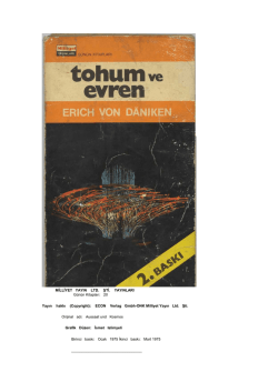Erich Von Daniken &ndash; Tohum ve Evren