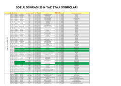 s&ouml;zl&uuml; sonrası 2014 yaz stajı sonu&ccedil;ları