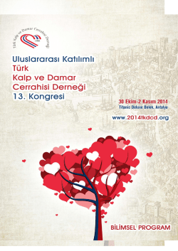 Untitled - 13. Türk Kalp ve Damar Cerrahisi Kongresi