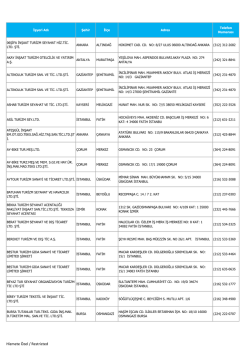 Hizmete &Ouml;zel / Restricted