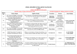 Bildiri Sunumları PDF Formatında İndirmek i&ccedil;in Tıklayın