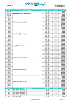 Şubat 2014 PERAKENDE SATIŞ TL FİYAT LİSTESİ