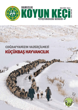 Ekim 2014 - Sayı 4 - Türkiye Damızlık Koyun Keçi Yetiştiricileri