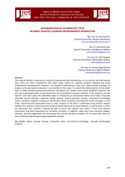 determination of alternative types in robot assisted learning