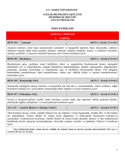 tc gediz &uuml;niversitesi sağlık bilimleri fak&uuml;ltesi hemşirelik b&ouml;l&uuml;m&uuml;