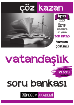 KPSS Genel K&uuml;lt&uuml;r Vatandaşlık Tamamı &Ccedil;&ouml;z&uuml;ml&uuml; Soru