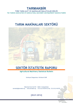 tarmakbir tarım makinaları sektörü sektör istatistik raporu