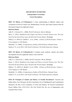 tarih bölümü müfredatında olan bölüm dersleri