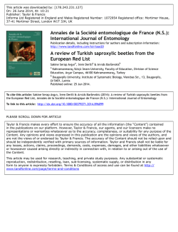 A review of Turkish saproxylic beetles from the