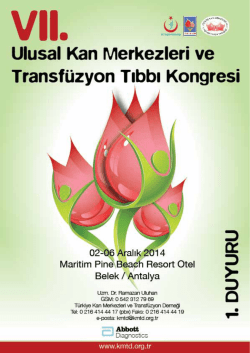 tıklayınız. - Kan Merkezleri ve Transfüzyon Derneği