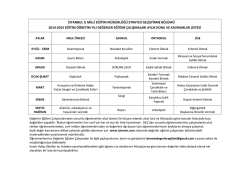 2014-2015 Eğitim-&Ouml;ğretim Yılı Değerler Eğitimi Projesi Uygulama