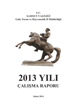 &ccedil;alışma raporu - Samsun İl Gıda Tarım ve Hayvancılık M&uuml;d&uuml;rl&uuml;ğ&uuml;