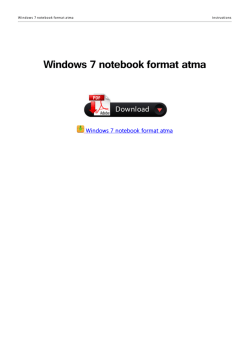 Windows 7 notebook format atma