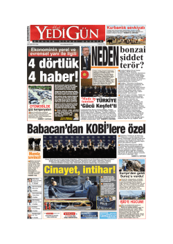4 haber! - Yedigün Gazetesi