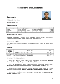 Doç.Dr.İlyas SÖZEN - Beykent Üniversitesi