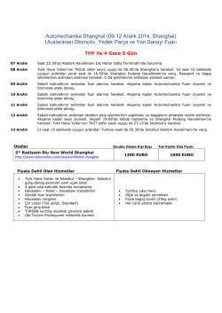 Automechanika Shanghai (09-12 Aralık 2014