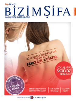 BİZİMŞİFA DERGİSİ - &Ouml;zel Kadık&ouml;y Şifa Hastanesi