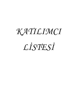 12. Geometri Sempozyumu Katılımcı Listesi