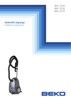 Elektrikli S&uuml;p&uuml;rge Kullanma Kılavuzu BKS 2240 BKS 2250