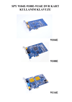 SPY 9108E-9116E DVR KART KULLANIM KLAVUZU
