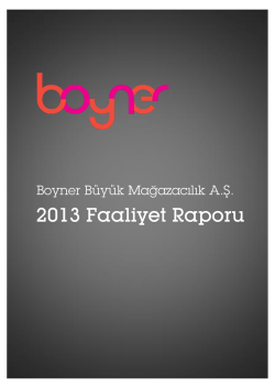 2013 Faaliyet Raporu