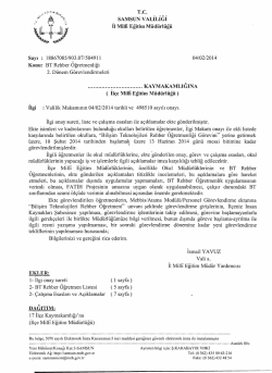 BT Rehber Ogretmenligi 2. Donem Gorevlendirmeleri