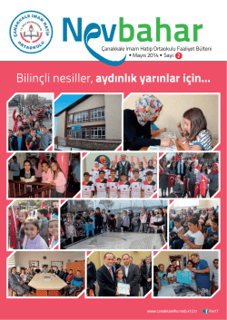 Pdf Olarak İndir - &Ccedil;anakkale İmam Hatip Orta Okulu Faaliyet B&uuml;lteni