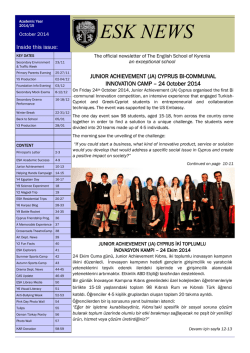 ESK NEWS - The English School of Kyrenia.