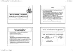 (Kuyruk) Modelleri - Yrd. Doç Dr. Ferhat Güngör
