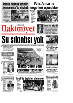 17 Temmuz 2014 Perşembe - &Ccedil;orum Hakimiyet Gazetesi