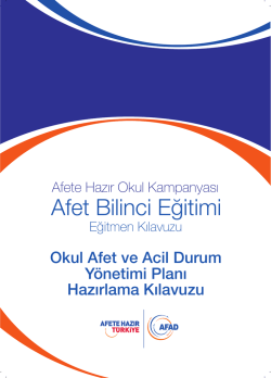 afete hazır okul kampanyası afet bilinci eğitimi eğitmen kılavuzu
