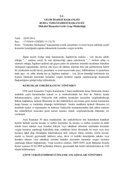 Mevzuattaki Gelişmeler