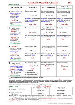 EŞİK DEĞERLER - Kamu İhale Kurumu