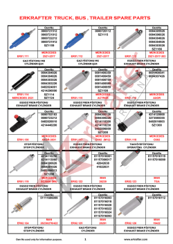 erkrafter truck, bus , traıler spare parts