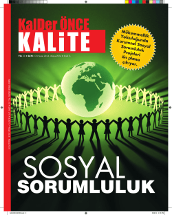 Mükemmellik Yolculuğunda Kurumsal Sosyal Sorumluluk