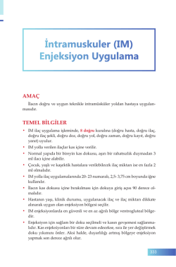 61. İntramuskuler (IM) Enjeksiyon Uygulama