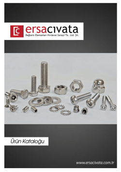 Kataloğu İnceleyiniz... - Ersa Civata, Civatalar,İmbus Civatalar