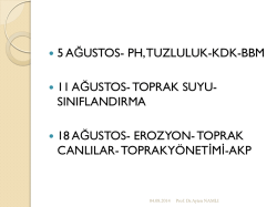  5 AĞUSTOS- PH, TUZLULUK-KDK