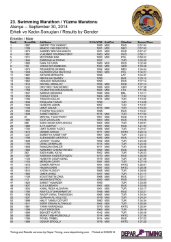 Cinsiyet - Depar Timing