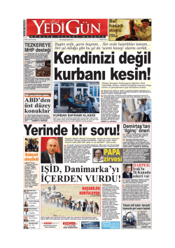 kurbanı kesin! - Yedig&uuml;n Gazetesi
