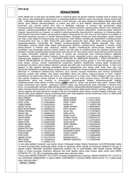 Vekaletname &Ouml;rneğini İNDİR