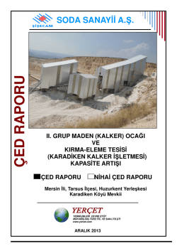 Ç E D R A P O R U - Çevre ve Şehircilik Bakanlığı